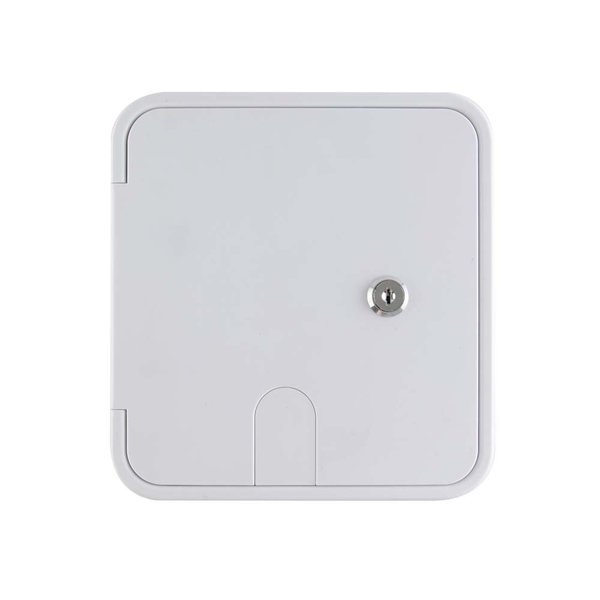 Superior Electric Electric Cable Hatch with Key Lock for 30/50 Amp Cords - White RVA1580